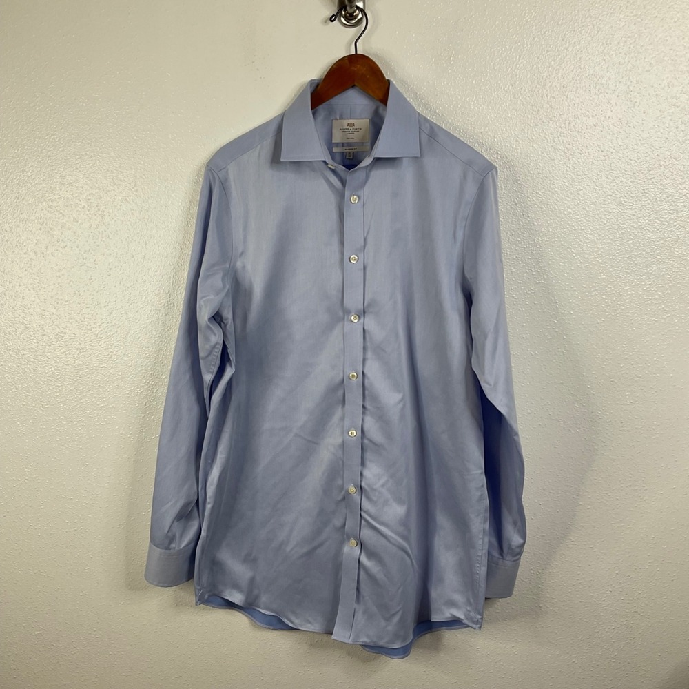 Hawes & Curtis Blue Classic Fit Long Sleeve Button‎ Down Shirt Size 16/36